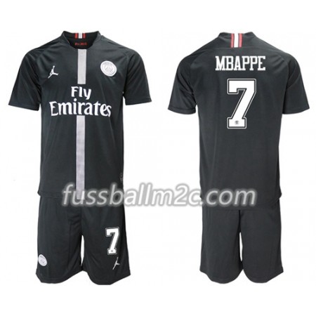 Fußballtrikots Paris Saint-Germain Mbappe 7 Jodan Schwarz Kinder Ausweich Trikotsatz 2018-2019 Fußballtrikots Paris Saint-Germain Mbappe 7 Jodan Schwarz Kinder Ausweich Trikotsatz 2018-2019